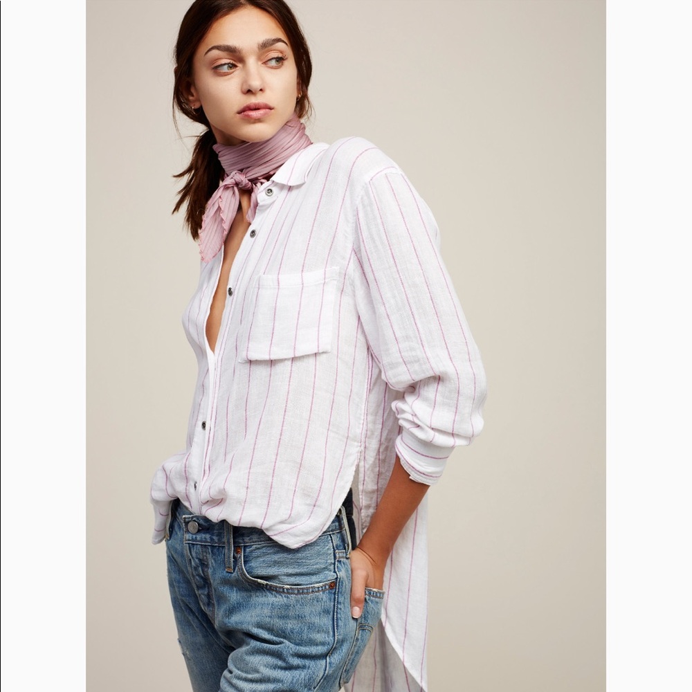 Rails x free people button down striped shirt